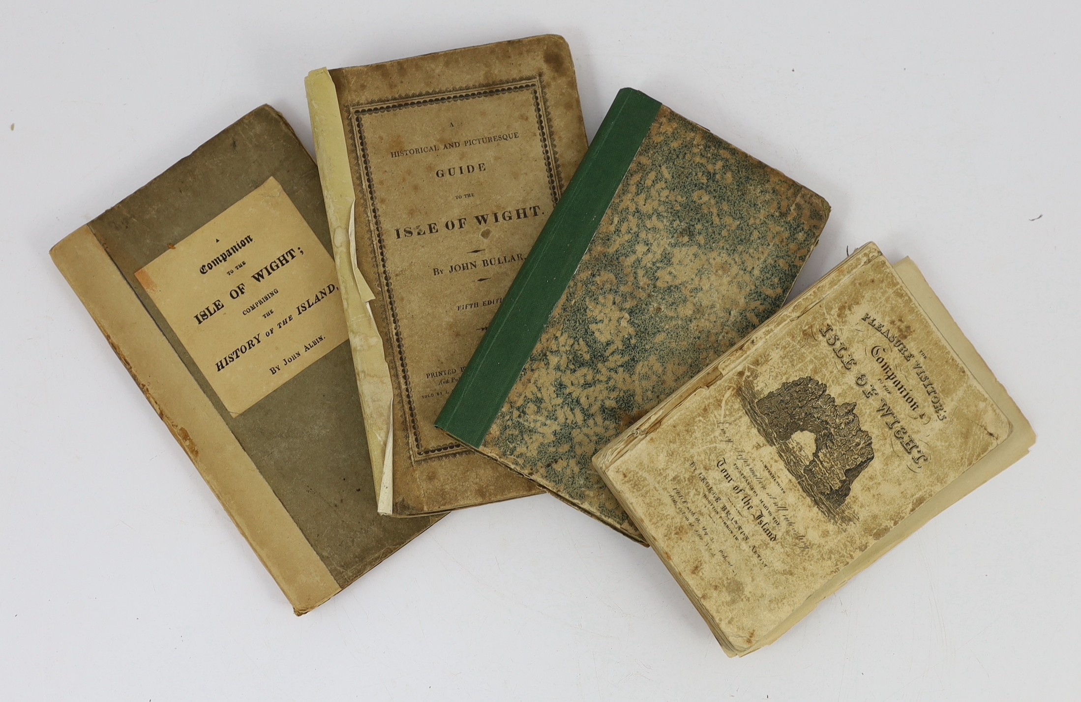 ISLE OF WIGHT: Bullar, John - A Historical and Picturesque Guide to the Isle of Wight. 5th edition. frontis.; original printed boards (rebacked), uncut, Southampton, 1823; Brannon, George - The Pleasure - Visitor's Compa
